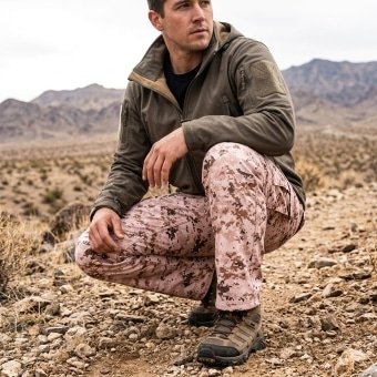 Waterproof softshell pants – Digital Desert