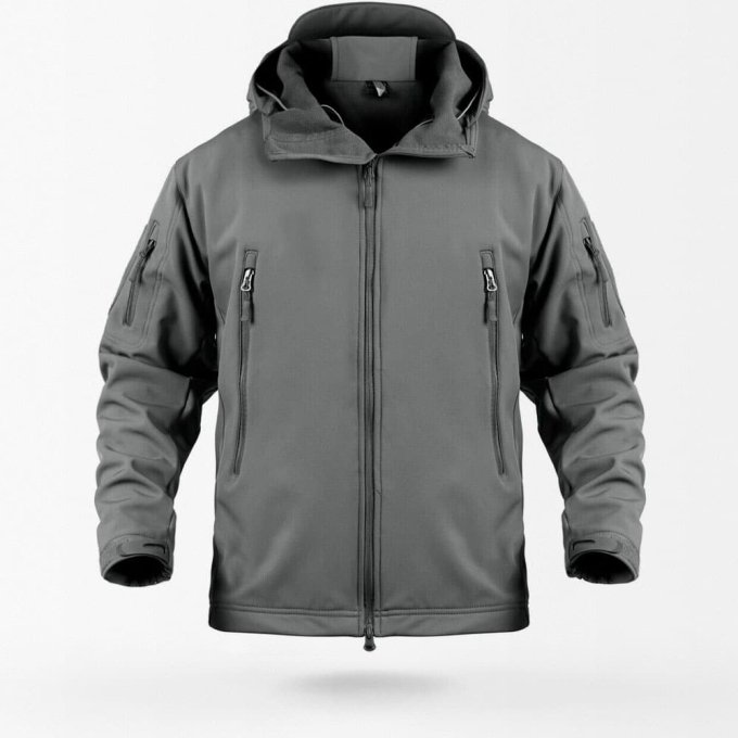tactical grey softshell jacket
