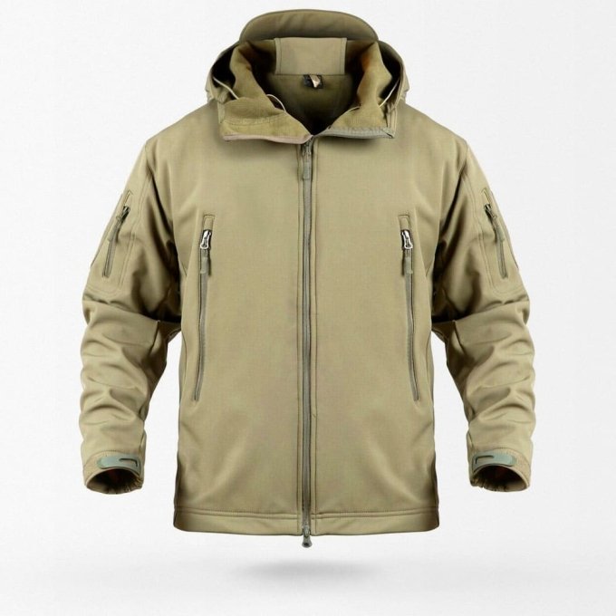 Khaki softshell jacket