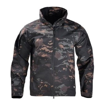 Lightweight tactical softshell jacket "Wind" Multicam Black