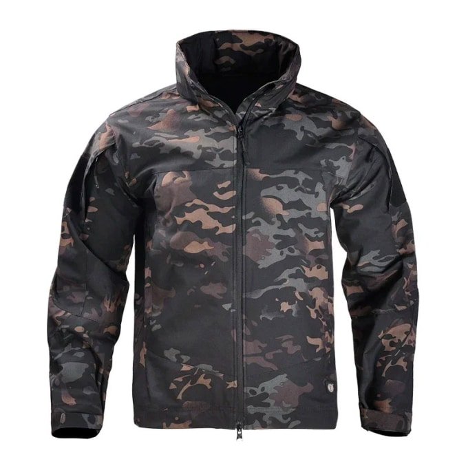 Lightweight tactical softshell jacket "Wind" Multicam Black