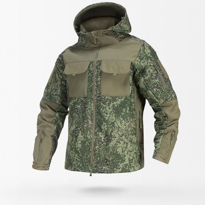 Softshell jacket with chest pockets "Tough" EMR Digital Flora