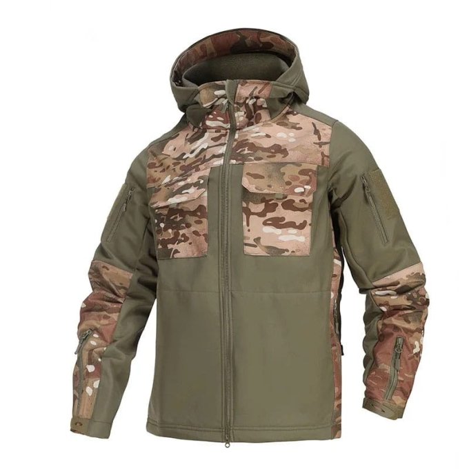 Softshell jacket with chest pockets "Tough" Olive