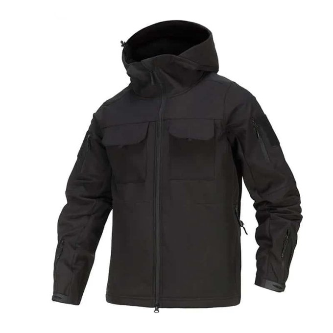 Softshell jacket with chest pockets "Tough" Black