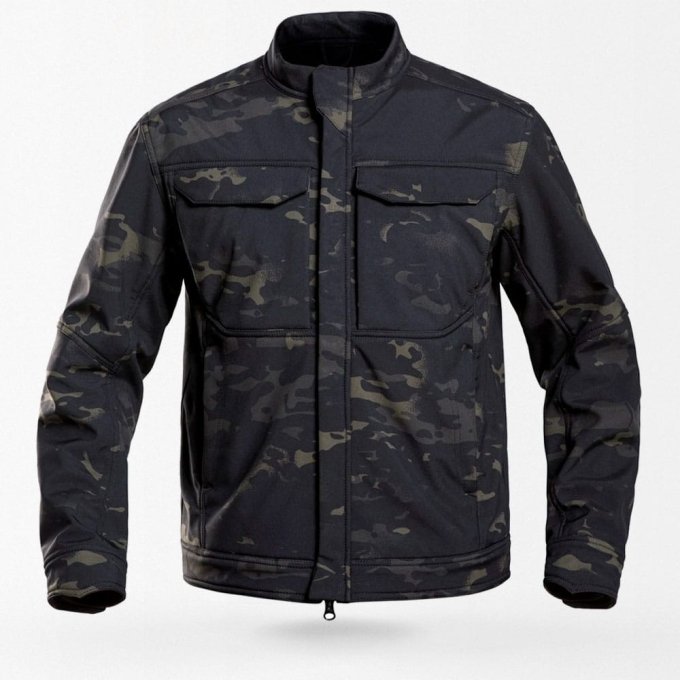 Softshell jacket without hood Multicam Black