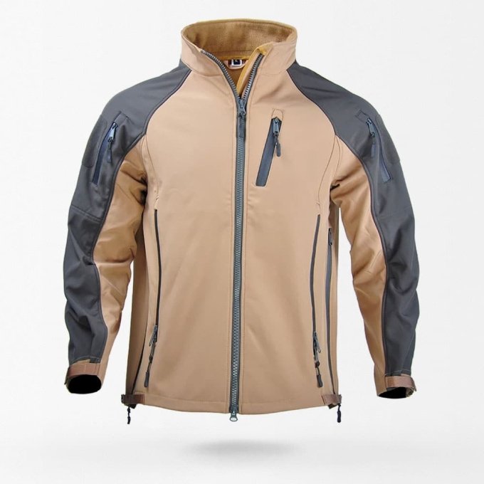Two tone softshell jacket "Wild" Khaki