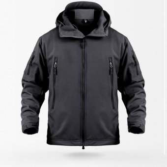 black tactical softshell jacket