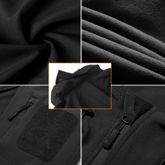 black tactical softshell jacket