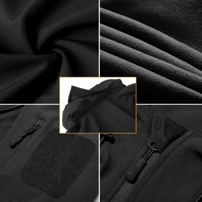 black tactical softshell jacket