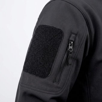 Black tactical softshell jacket “Veter”
