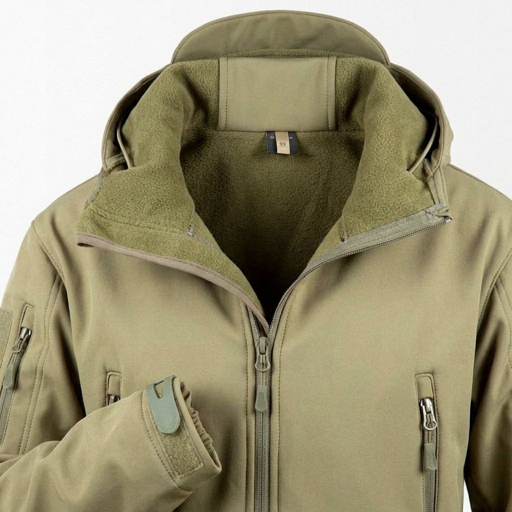 Khaki softshell jacket “Veter”
