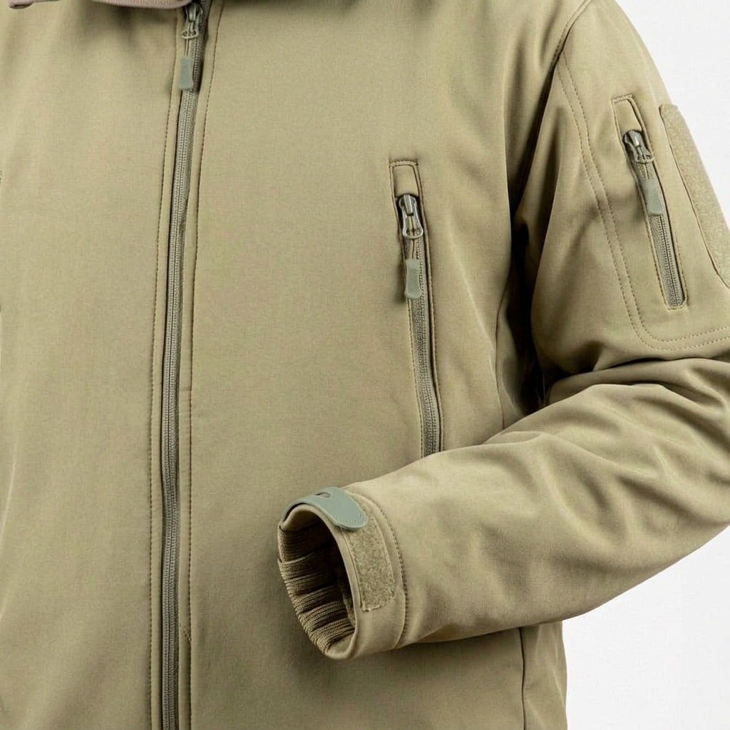 Khaki softshell jacket “Veter”