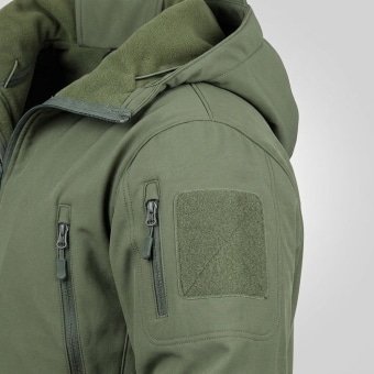Olive green softshell jacket “Veter”
