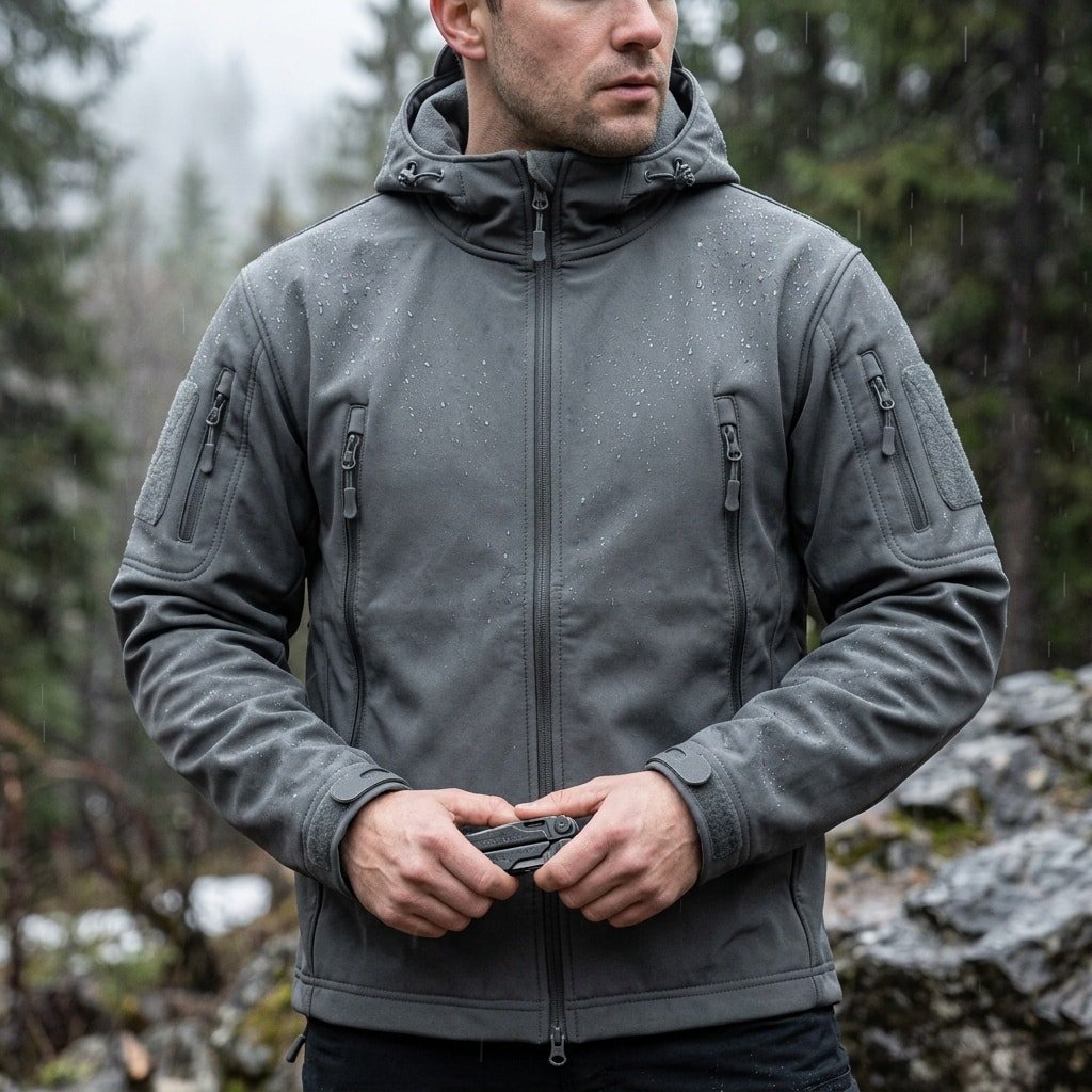 Tactical grey softshell jacket “Veter”
