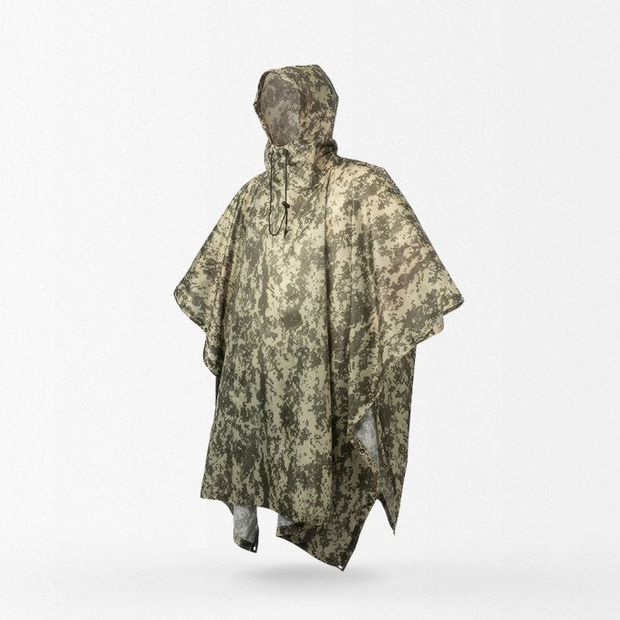 ACU camo rain poncho