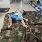 military poncho liner Woodland photo review