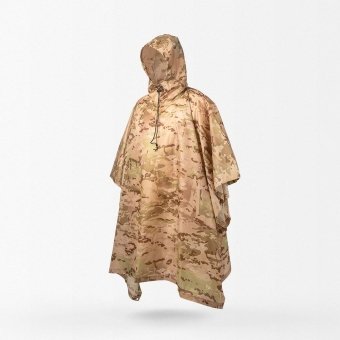 Multicam arid rain poncho