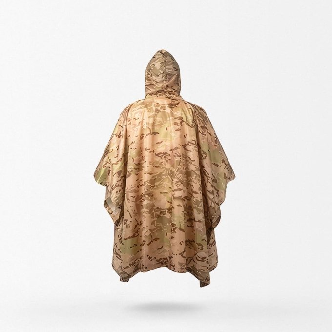 Multicam arid rain poncho