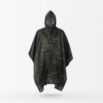 Multicam black tactical poncho