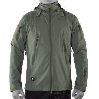 Waterproof softshell rain jacket "MG" Olive