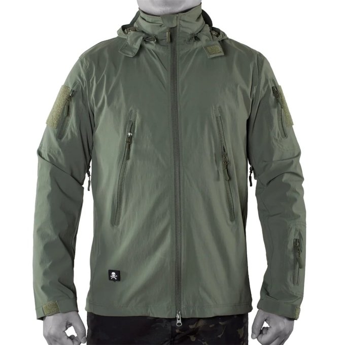 Waterproof softshell rain jacket "MG" Olive