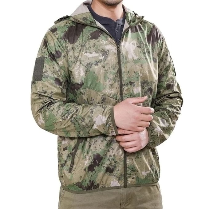 lightweight camo rain jacket