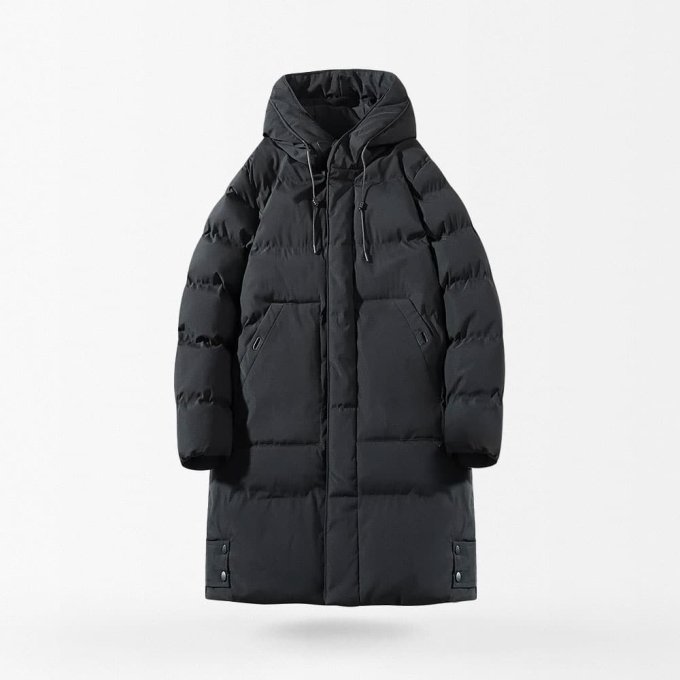 long army jacket for cold weather Black
