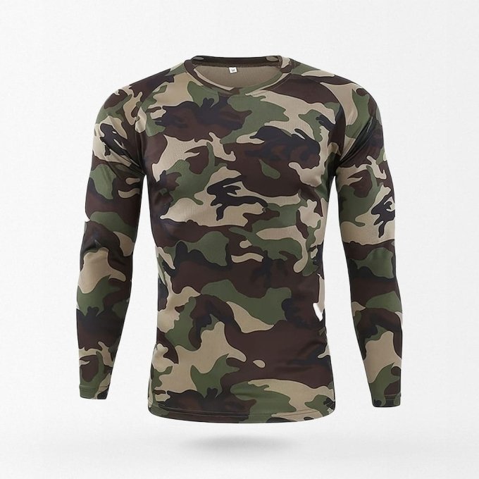 long sleeve army camo shirt - Woodland