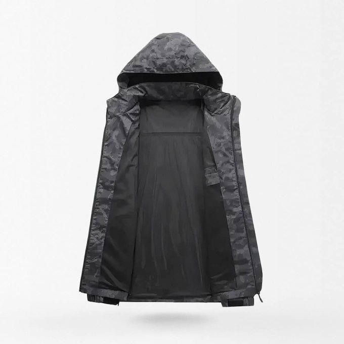 tactical rain jacket with hood