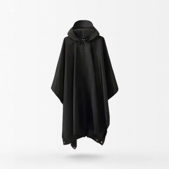 waterproof military poncho black