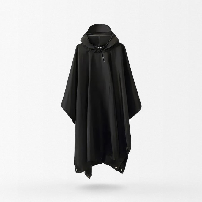 waterproof military poncho black