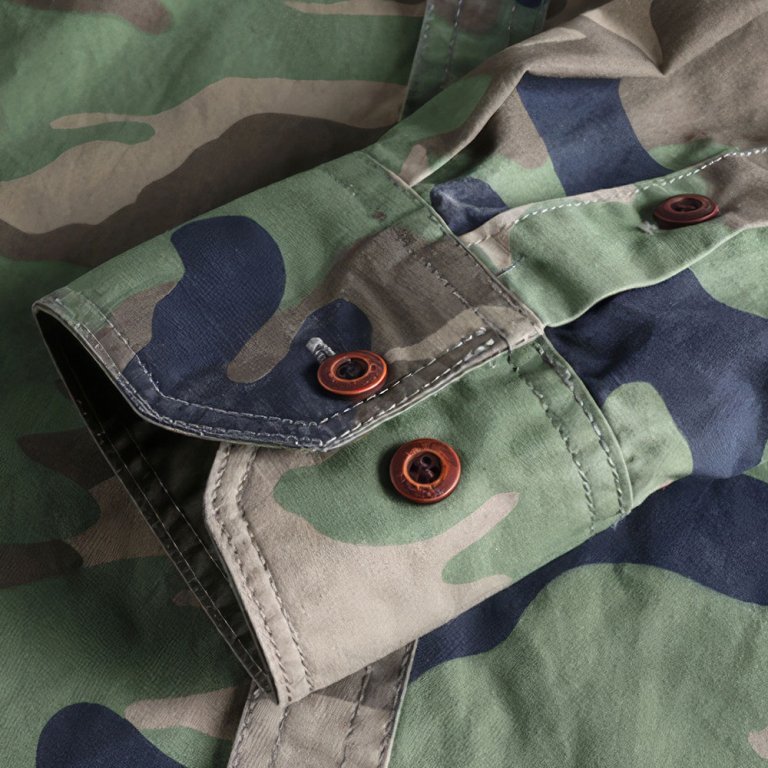 Bright Camo Print Button Up Jacket