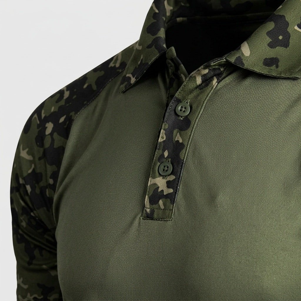 Camo polo shirts for men