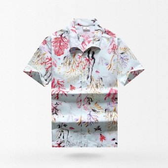 coral reef hawaiian shirt
