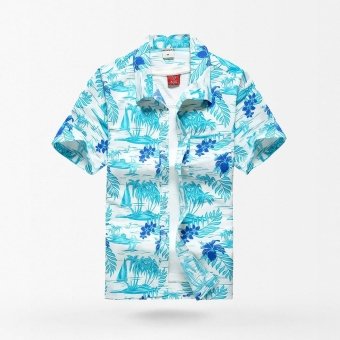 hawaiian shirt blue island