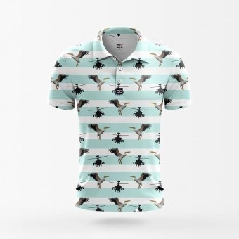 hawaiian shirt with helicopters