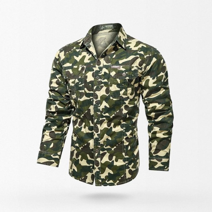 tactical camo button up shirt Olive