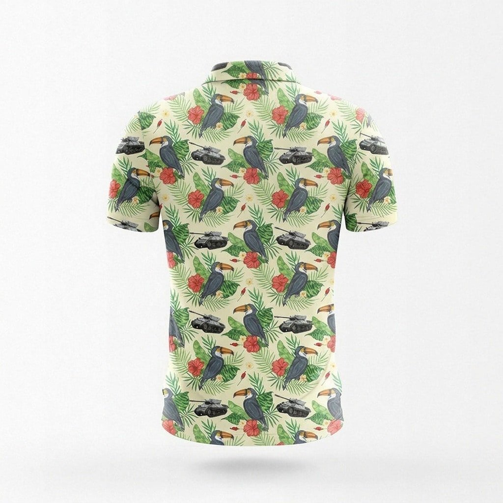 Tank print hawaiian shirt