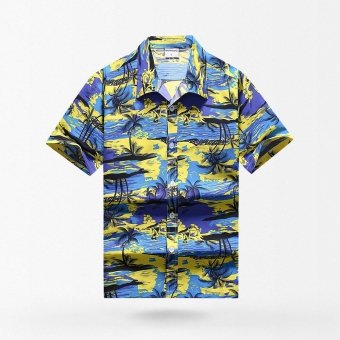 tropical beach hawaiian shirt