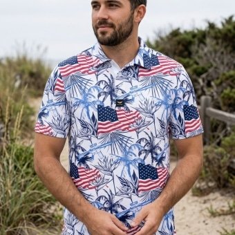 USA Flag hawaiian shirt