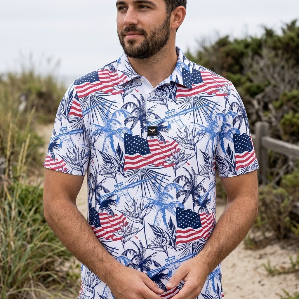 USA Flag hawaiian shirt