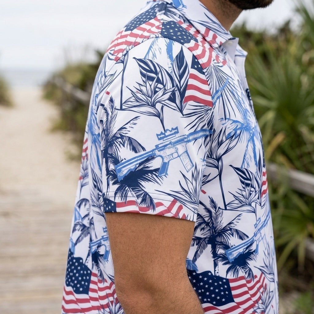 USA Flag hawaiian shirt