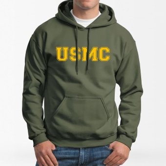 Hoodie USMC Army Marine Olive