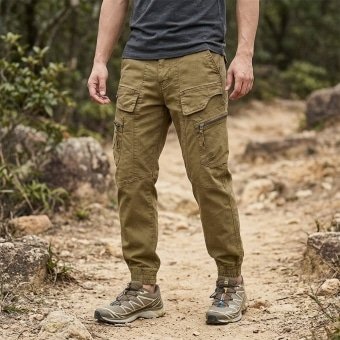 Army style slim cargo pants