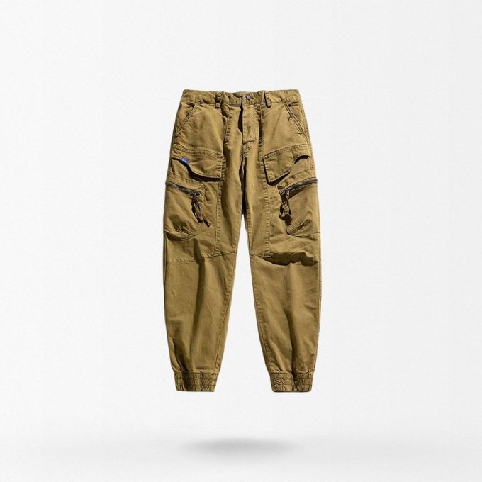 army style slim cargo pants Coyote Brown