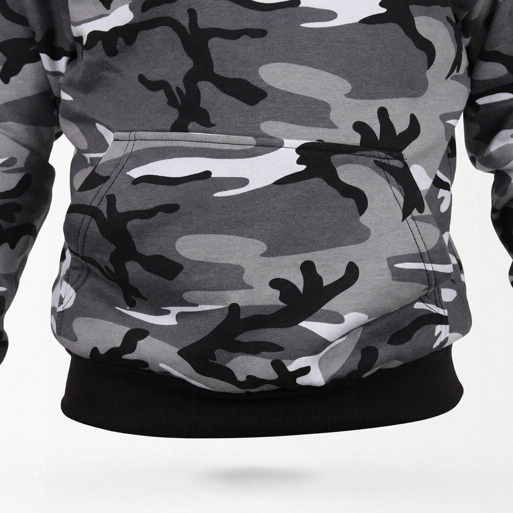 Black and white camo hoodie