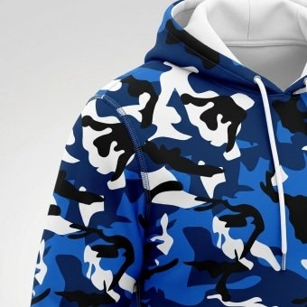 Blue camo hoodie
