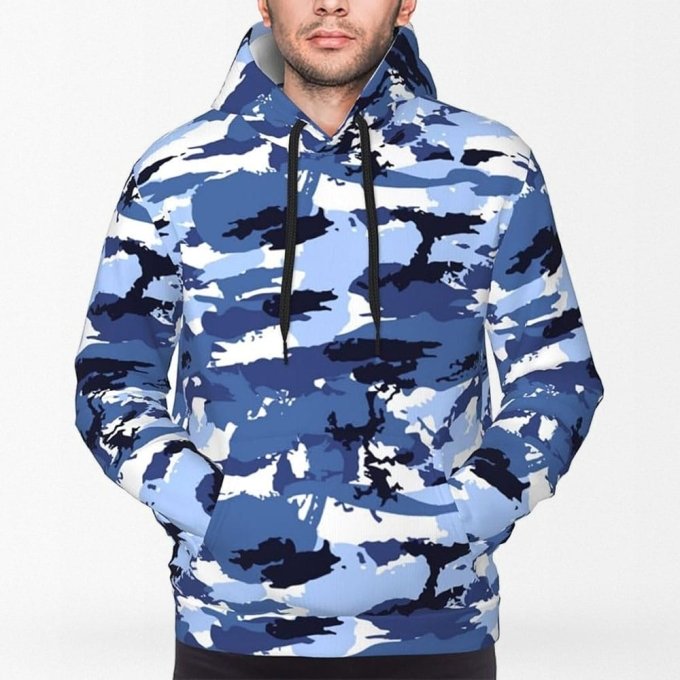 blue camo hoodie - Image 2