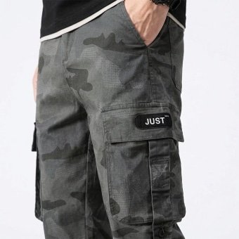 Camo army slim cargo pants