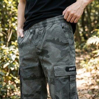 Camo army slim cargo pants